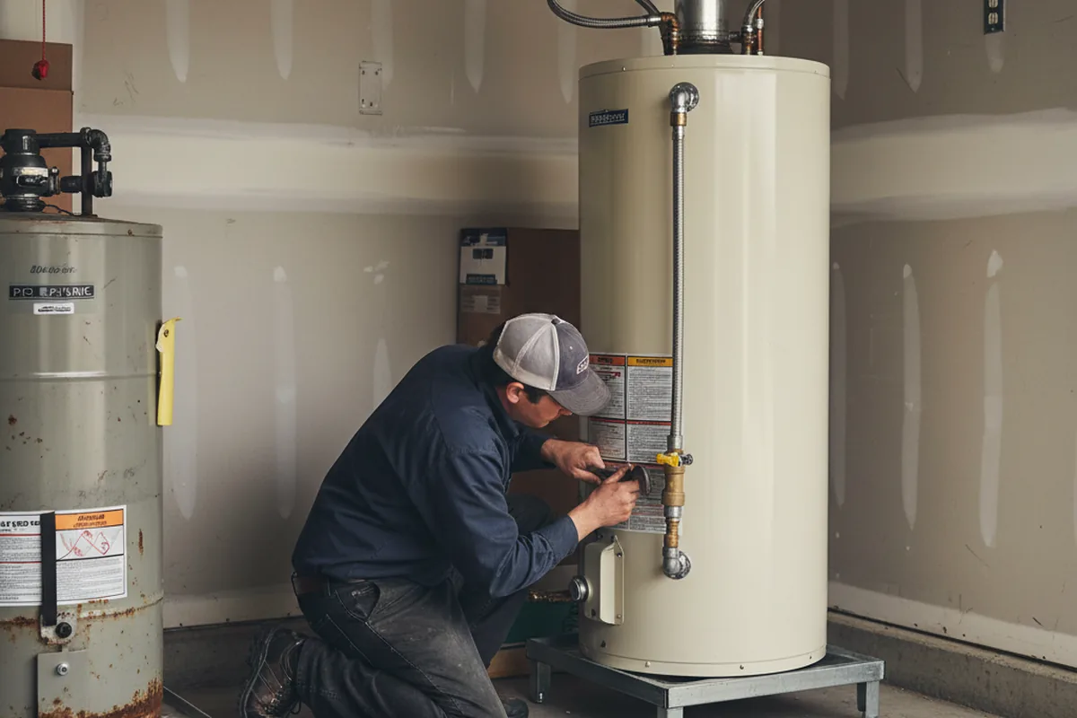 Water heater and shutoff valve replacement in Brantingham